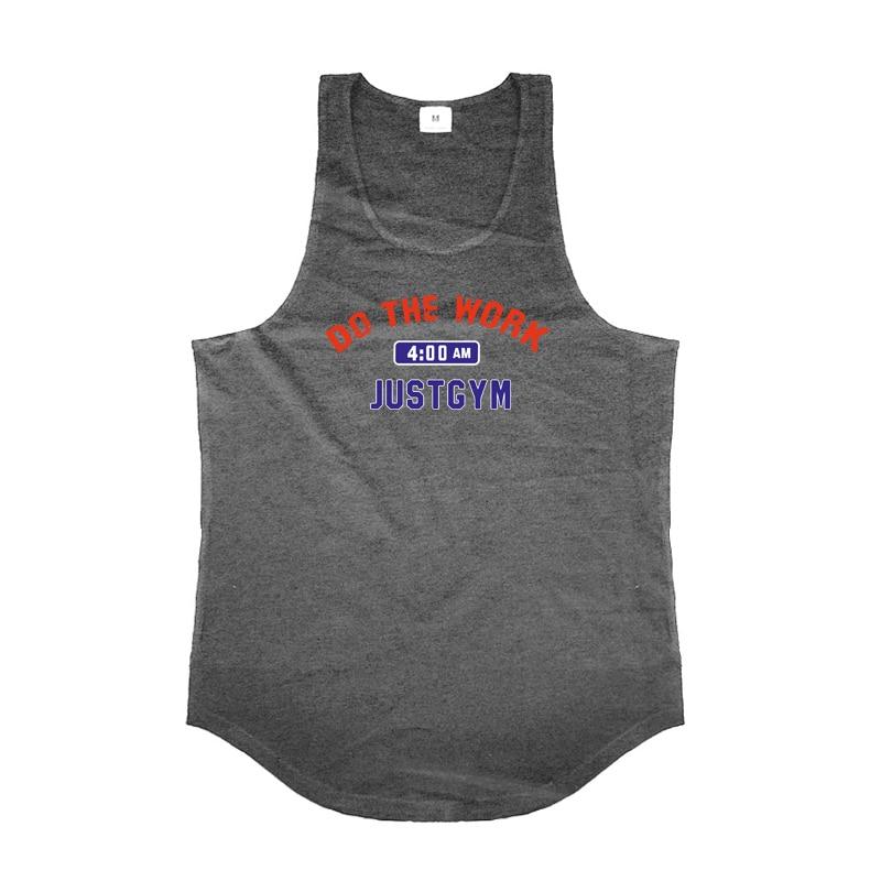 Do The Work  Summer Running Basketball Bodybuilding Fitness Cotton Breathable O-neck Printed Workout Gym Sports Mens Vest
