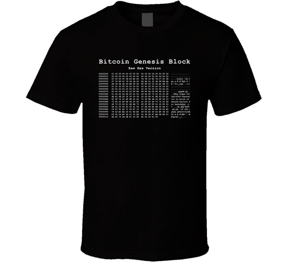 Bitcoin Genesis Block T Shirt Mens Womens Tees Top 4XL