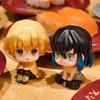 8Pcs/Set Demon Slayer Figure Toy Anime Kimetsu no Yaiba Q Version Sitting Lookup PVC Figurine Model Doll Birthday Gifts