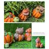 Vivid Animal Head Sculpture Resin Miniature Figurine Ornament Halloween Pumpkin Owl Statue  Desktop