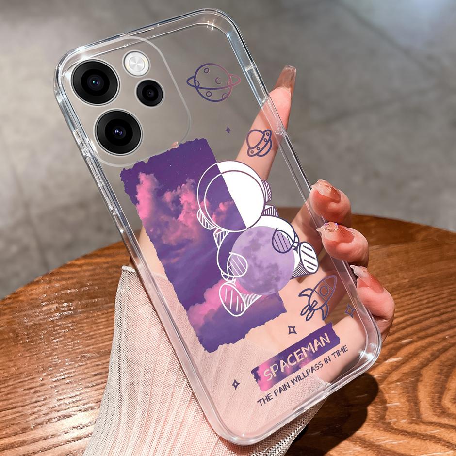 For OPPO Reno 15F 15 Pro Cases Brilliant Flower Kitten Fall Prevention Portable Clear Back Cover For reno15pro reno15f Funda