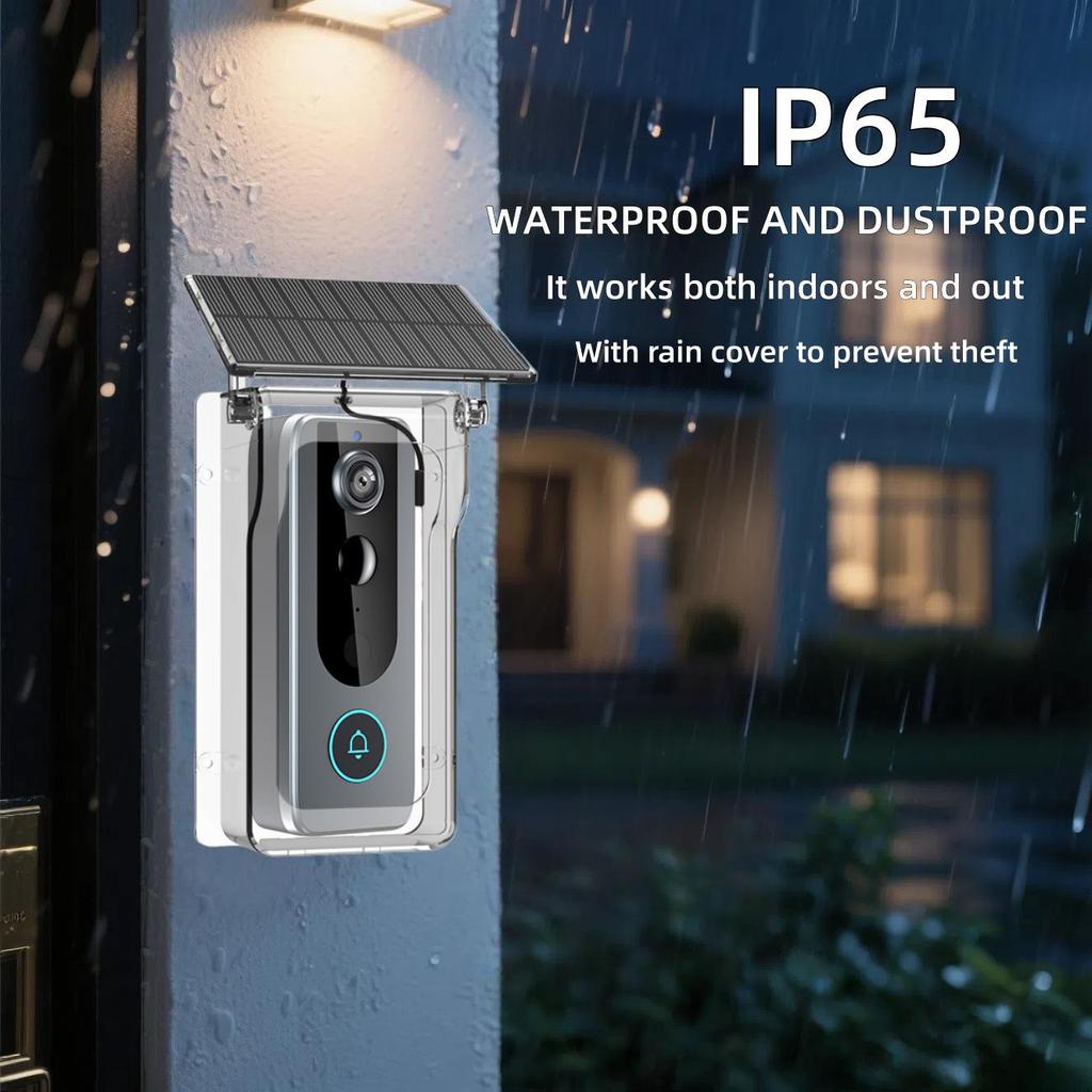 Wireless Video Doorbell with Two-Way Intercom, Wide-Angle HD Night Vision, and Smart Graffiti Monitoring