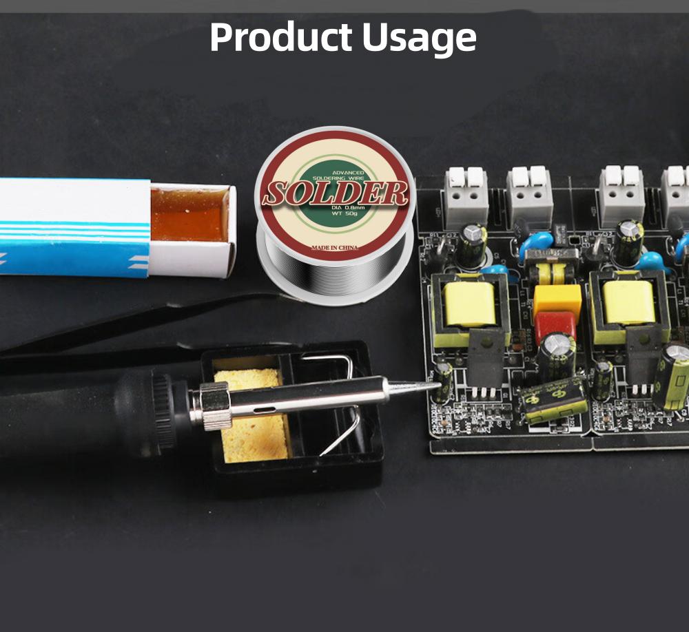 Solder Wire Small Roll 2Pcs Electrolytic Welding Wire High Brightness Activity Leaded Solder Wire Tin Roll