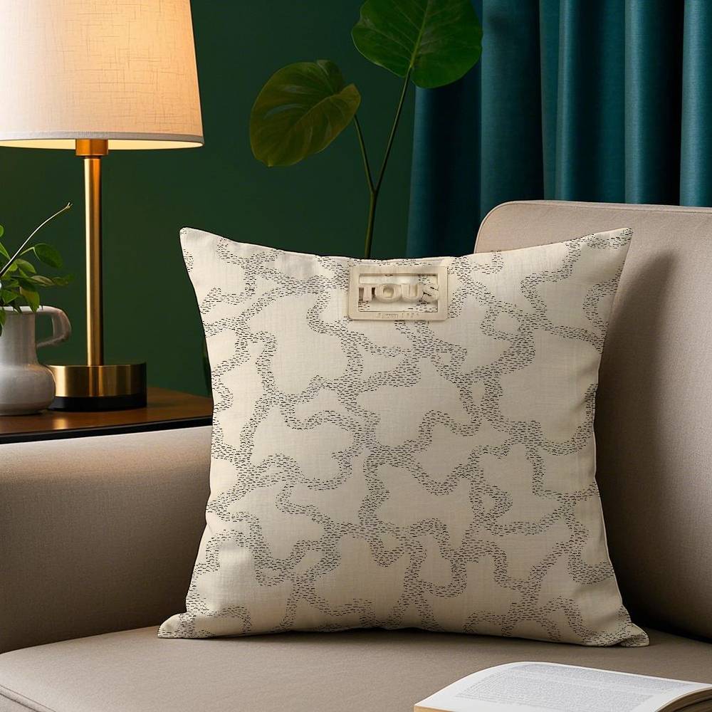 Luxury Fashion T-T-Tous Pillow Case Short Plush Print Cushion Cover Square Throw Pillow Covers Sofa Home Decor