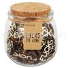 Lustiges Fuck-Glas Geschenk – 100 Holzbuchstaben-Ausschnitte, Scherz-Geburtstagsgeschenk für Ihn/Sie, Neuartige Schreibtischdekoration zur Stressbewältigung