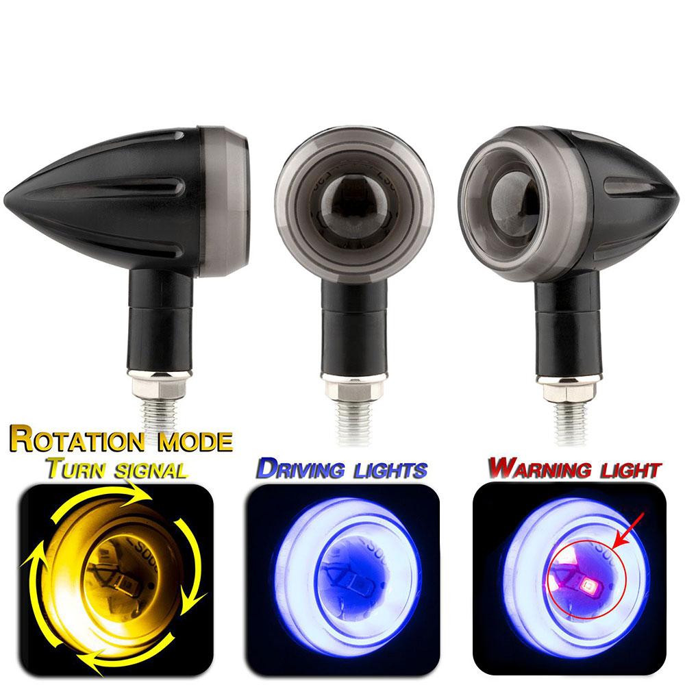 Motorcycle Bullet Turn Signals LED Brake Lights Signal Indicator Lighting Universal Flowing Water Blinker Light Signal Lamp