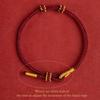 Braccialetti in corda rossa fai da te regolabili intrecciati a mano, per adulti e bambini, vintage, regalo portafortuna