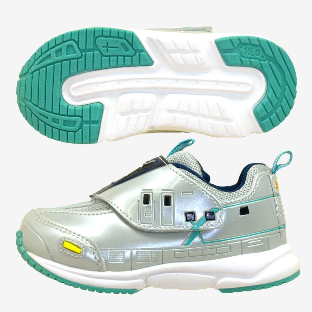TOMY 16226 E956 Shinkansen Velcro Magic Belt Silber Sportschuhe Kinder [Plarail] ALFA-X (16.0, Messung_16_Punkt_0_Zentimeter)