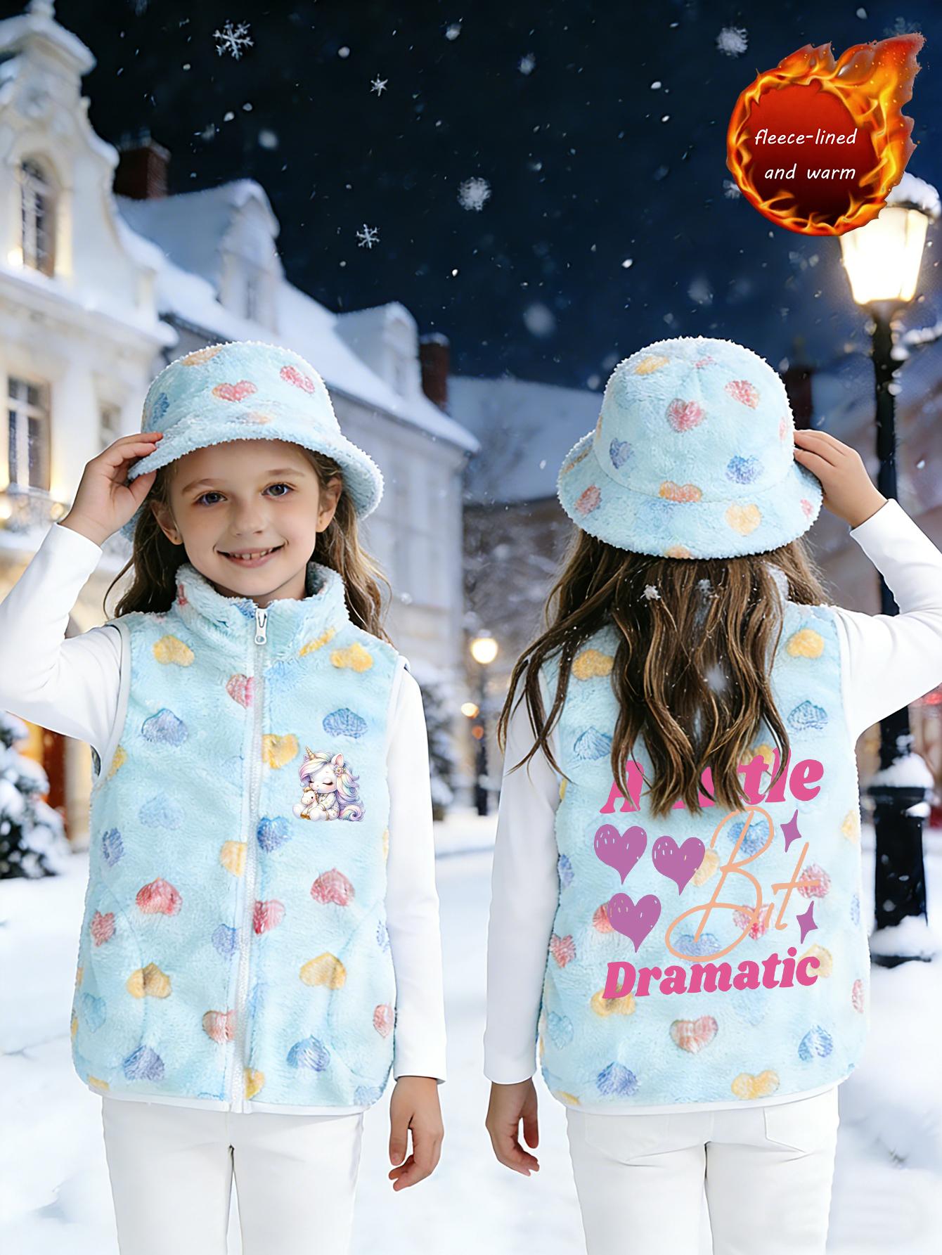 

Ze Yang Clothing Girls Vest Jacket Blue Flannel Sleeveless Outerwear for 1-8 Years Old Unicorn Pattern Fleece Lined Warm 1-2 Years,3-4 Years,4-5 Years 5-6 Years,7-8 Years синій