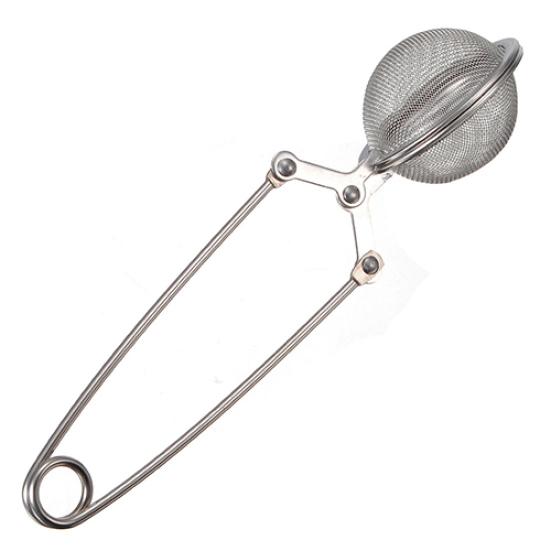 Stainless Steel Spoon Tea Leaves Herb Mesh Ball Infuser Filter Squeeze Strainer