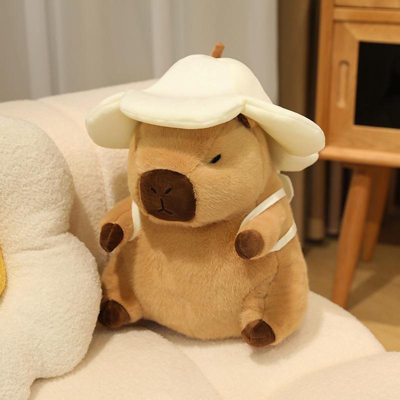 Capybara Plush Toy Hat Backpack - Adorable Gift for Girls
