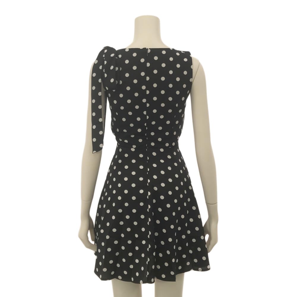 GRAXIA Cabaret Mini Hostess Polka Dot Size L Dress, Dress, Flared, A-Line, Sleeveless, Dress, Print, Ribbon, Women's, White,