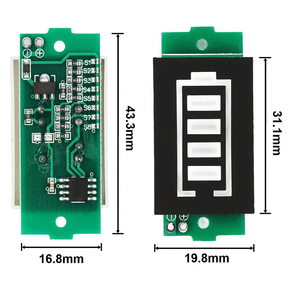 1S 2S 3S 4S 5S 6S 8S Lithium-Batterie Kapazität Ladeanzeige Testermodul 3-34 V Anzeige Elektrischer Batterieleistungstester Li-ion