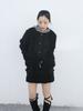 Eogeulliswedou Ruffled Fur Mini Skirt (Black)
