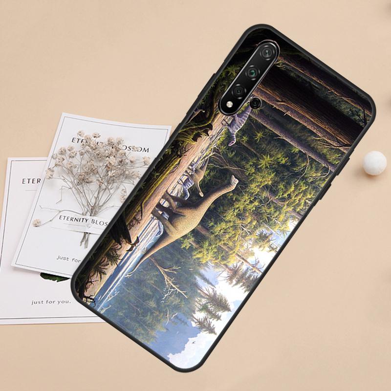 Dinosaur For Huawei Nova Y91 Y61 Y60 Y70 Y72 Y73 Y90 9 10 SE 7i 8i 11i 12i P30 P40 Lite P60 Pro Case