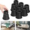 Mini Round Furniture Riser Pad - Rubber Bottom with Spike Top for Washing Machine, Bed Leg and Furniture Height Increase