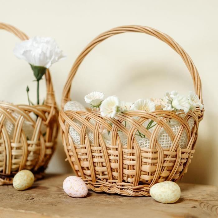 Panier En Osier Tressé Pour Enfant - Creative Home - Petit - Léger Et Durable - Marron - Intérieur - 21 Cm