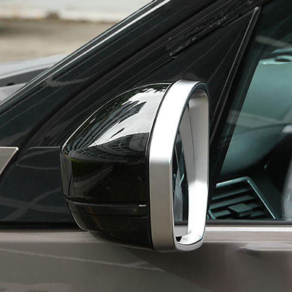 Silver ABS Chrome Rearview Mirror Rain Guard for Land Rover Fa - 1 Pair
