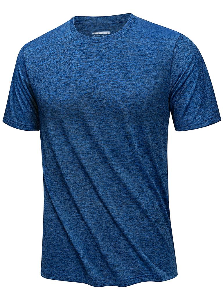 KEFITEVD Short Sleeve Training Dry Solid Golf Loose Round Active Cooling Size S Men's T-Shirt, Wear, T-Shirt, Color, Shirt, Fit, Neck, Shirt,