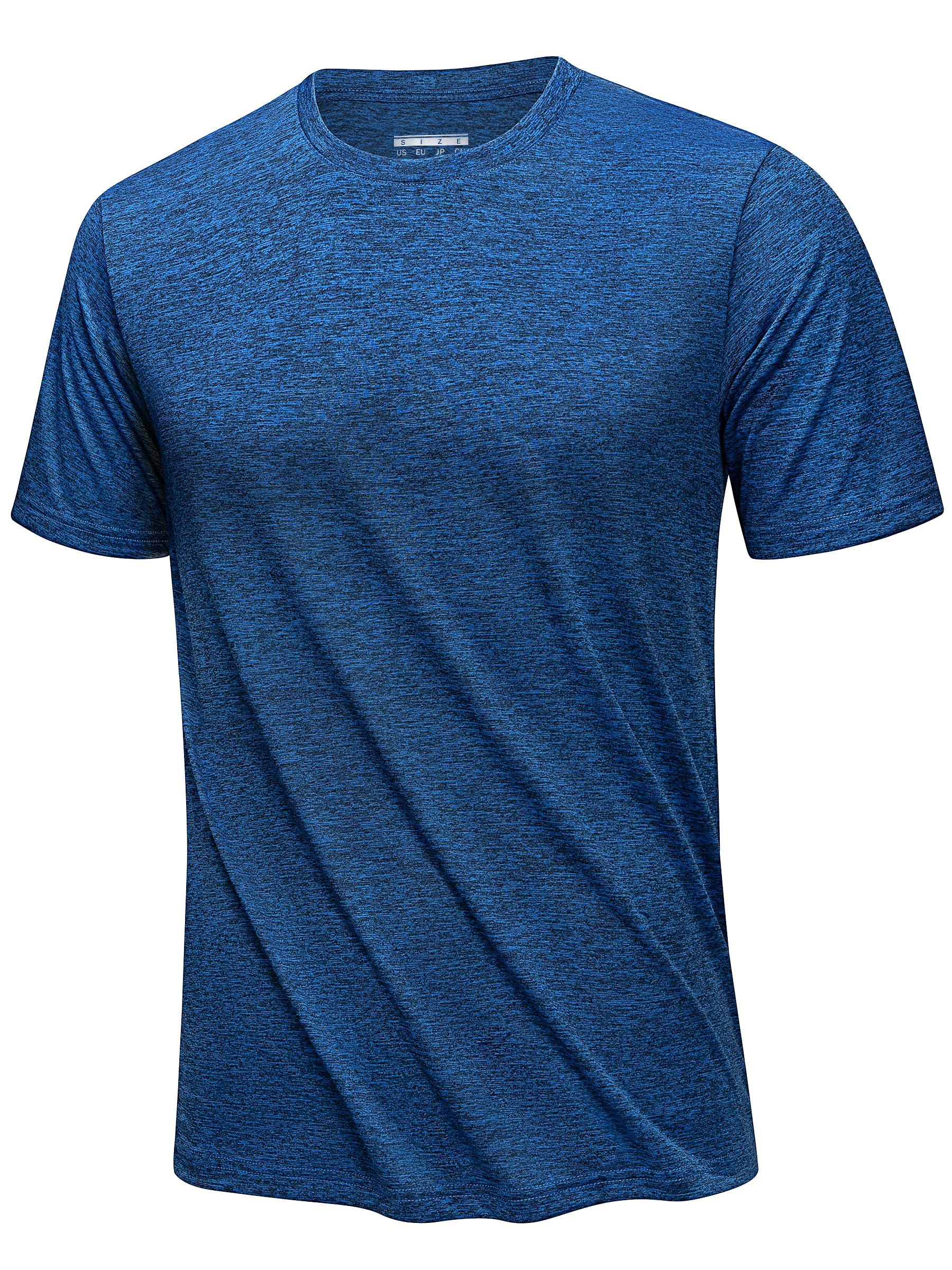 

KEFITEVD Short Sleeve Training Dry Solid Golf Loose Round Active Cooling Size S Men s T-Shirt, Wear, T-Shirt, Color, Shirt, Fit, Neck, Shirt, синий