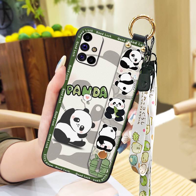Kickstand Fashion Design Phone Case For Samsung Galaxy M31S/SM-M317F/M315F Lanyard Anti-dust Ring Wristband Soft case