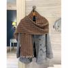 NINA SOLOR Cashmere Windmill Houndstooth Scarf