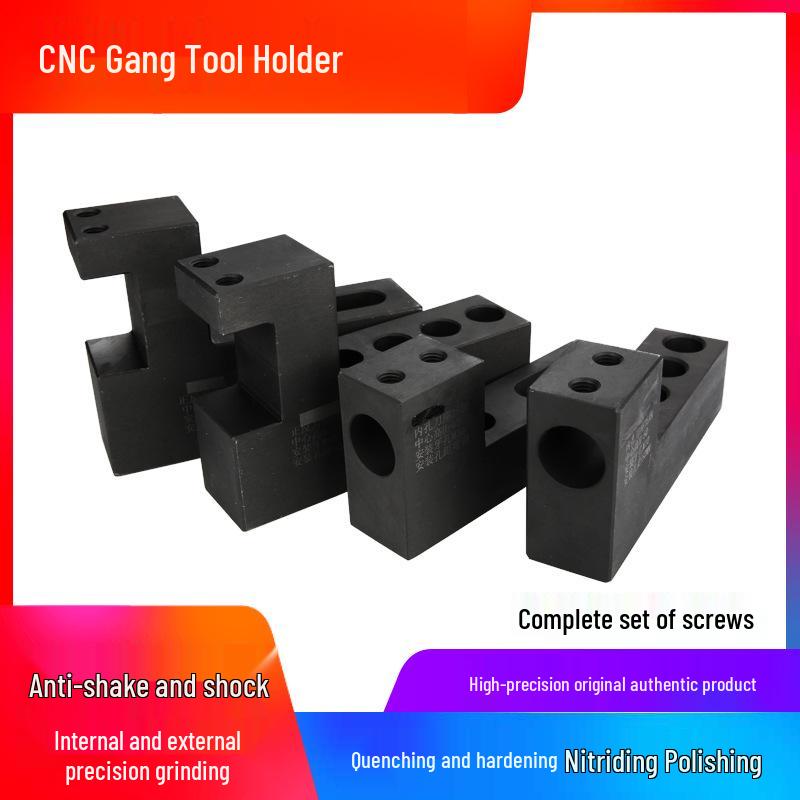 CNC Lathe Tool Holder: Adjustable Single Hole Square/Round Clamp with Drill Bit Reducing Sleeve.
