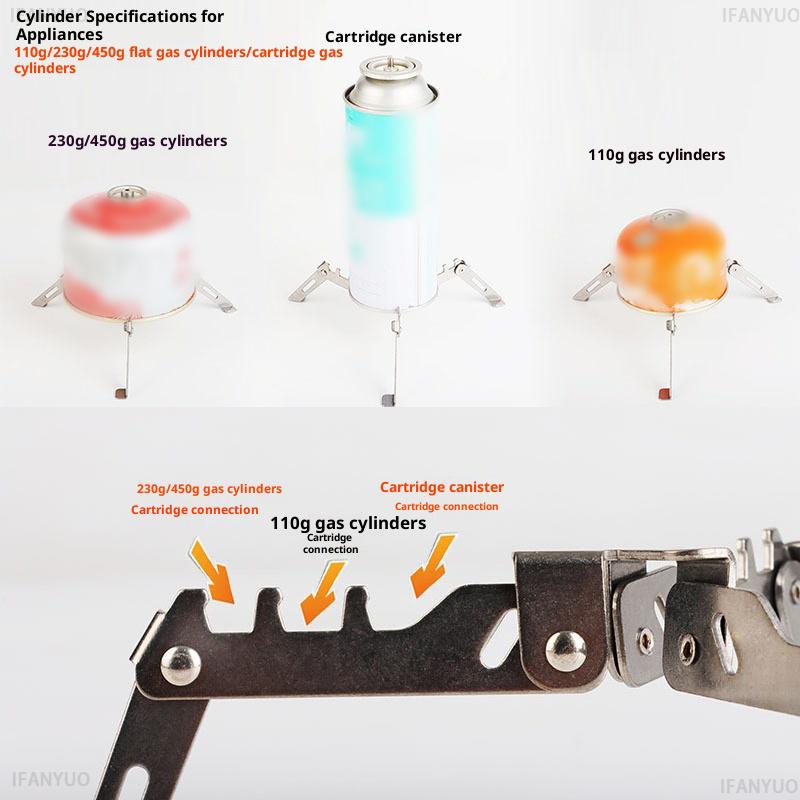 Outdoor Gas Cylinder Holder Camping Foldable Burner Holder Stove Tool Bottle Holder Gas Cylinder Tripod Outdoor Picnic Tool