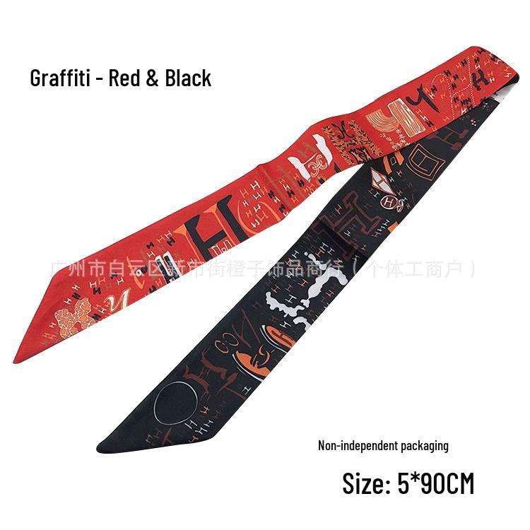 Silk Scarf Accessory: Long Ribbon for Bag, Headband, or Hair Tie