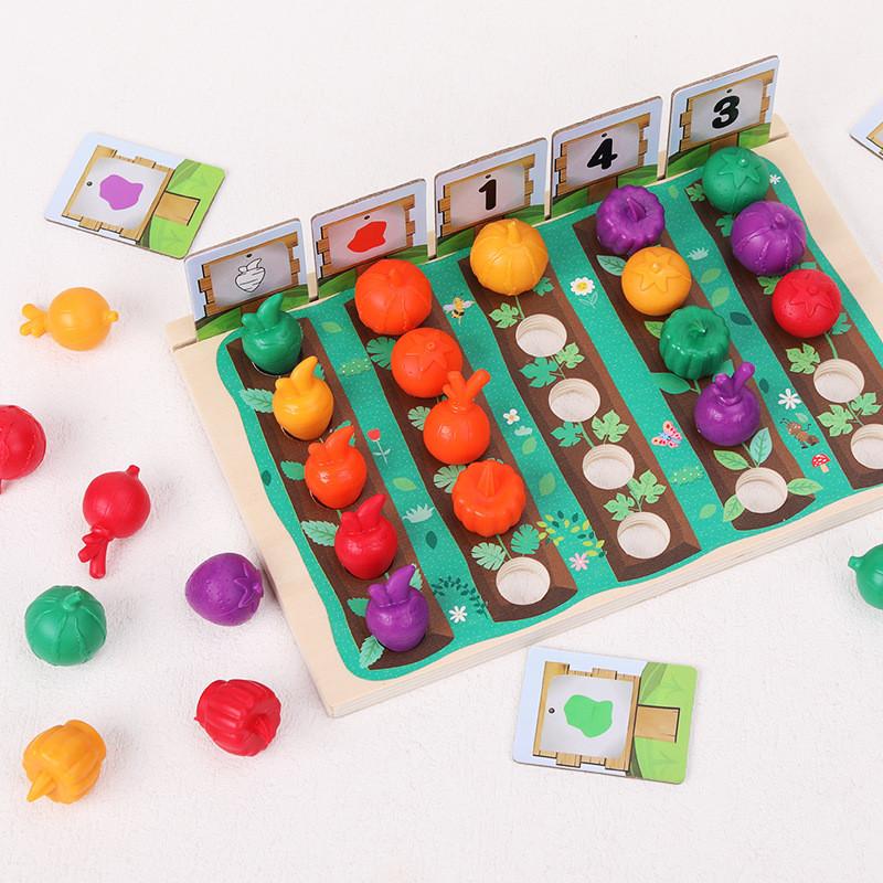 Wooden Fruit And Vegetable Garden Play Set For Childrens Early Education And Learning