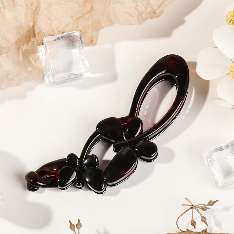 Vintage Leopard Banane Schmetterlingsförmige Haarspange für Frauen Süße Harz Twist Pferdeschwanz Haarnadel Barrettes Haarschmuck