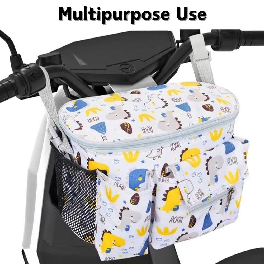Large Capacity Cartoon Stroller Organizer Oxford cloth Hanging Carriage Bag  Baby Bottle Holder