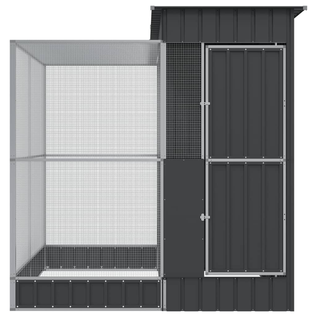 Vidaxl Aviary with Extension, Silver, 209X203X216 Cm, Steel