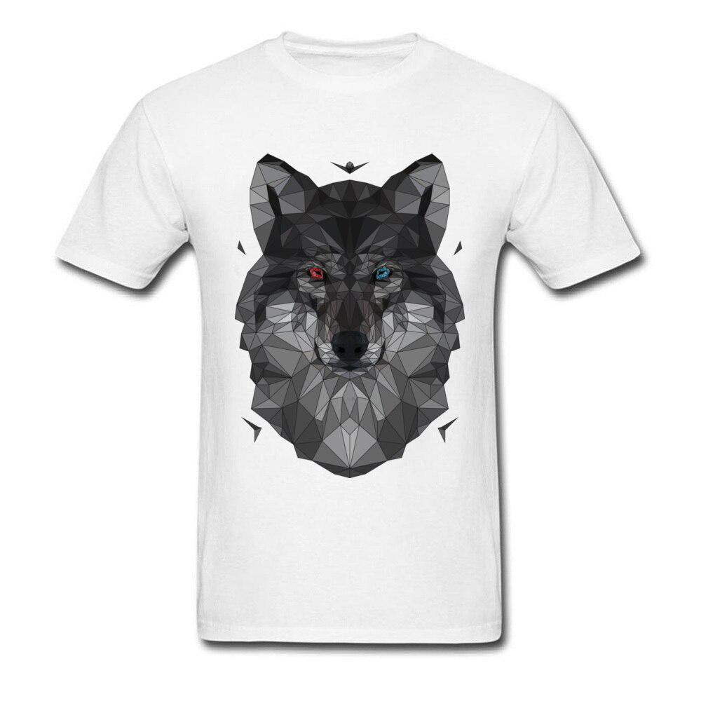 Buy Cool Guys T Shirts Men 3d Geometric Wolf T Shirt 100 Cotton Young
