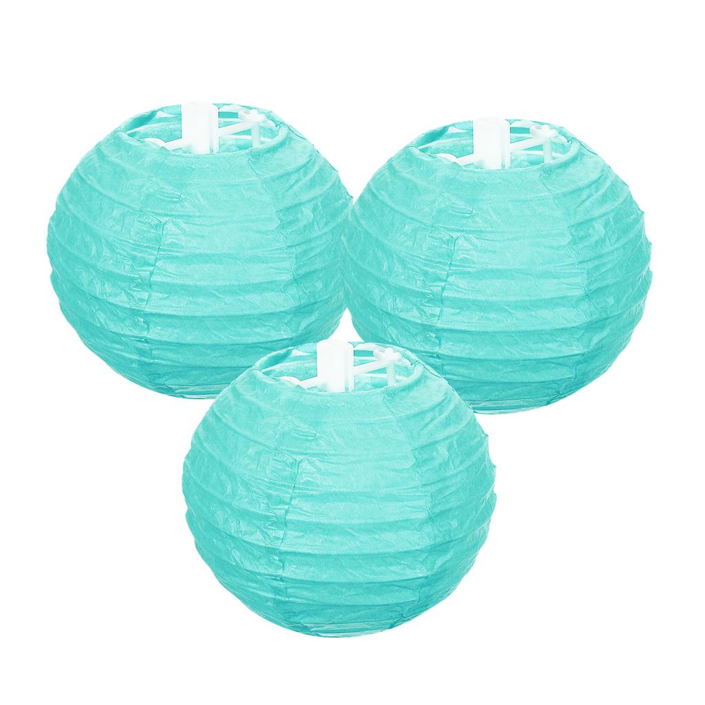 3 Pack Round Paper Lanterns Decorative Hanging Lanterns Lamp Party Decorations for Birthday Wedding Bridal Shower Home Decor