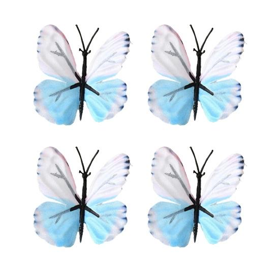 4 Pcs 3D Butterfly Wall Stickers Colorful Butterflies Wall Decal Removable Wall Art Murals for DIY Crafts Home Office Party Bedroom Decoration