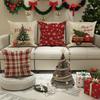 Festive Christmas Pillowcases: Let It Snow, Season's Greetings, Holly Jolly,and Merry Christmas Designs New Year Home Decoration