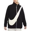 Nike Velvet Jackets Women's Black Stand Collar Moderate CZ4063-010