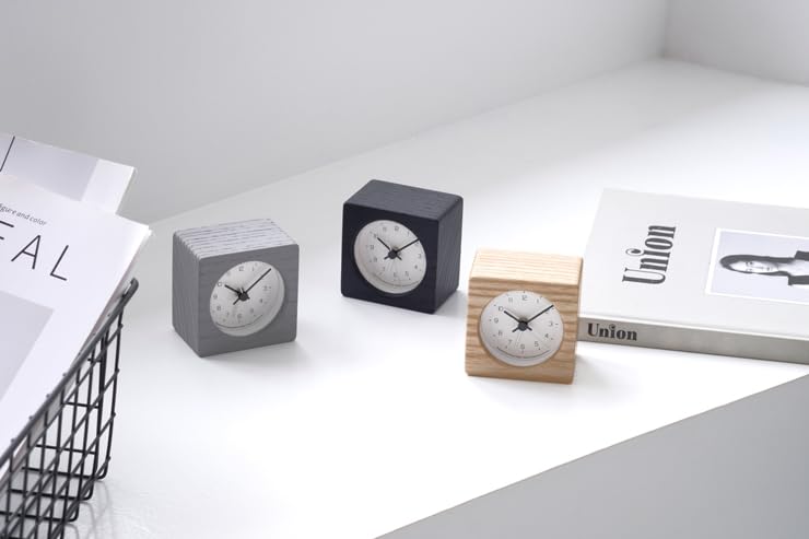 Lemnos NEUT alarm clock, analog, natural wood finish, KK24-09 NT Lemnos