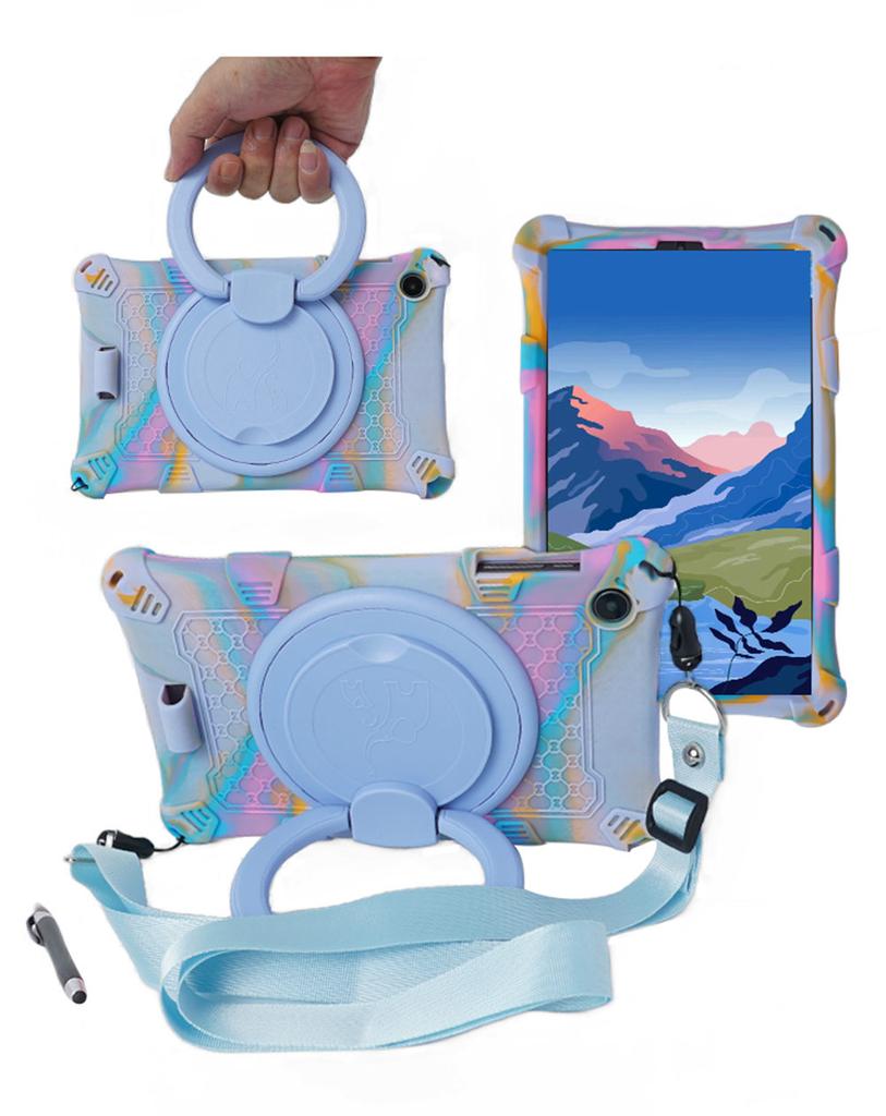 360 Drehbar Weiche Silikonhülle Für Alldocube iPlay 50Mini 8.4'' Stoßfeste Tablet Ständer Abdeckung Mit Riemen Stift