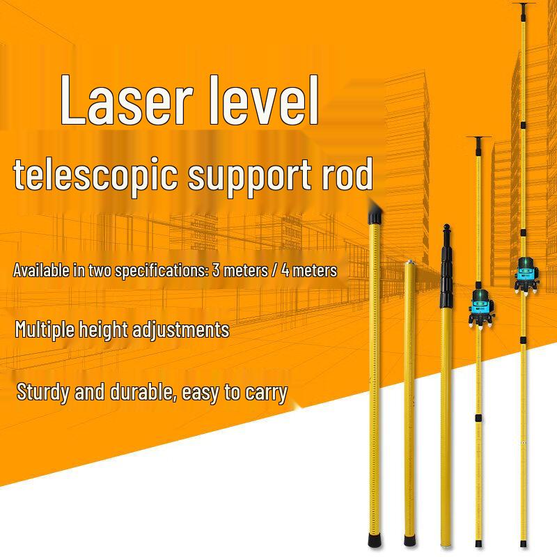 4-Meter Heavy-Duty Single Rod Level Stand
