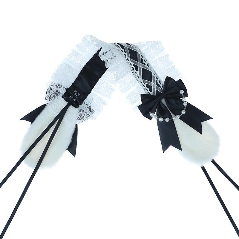 Comic-Con Lolita Rabbit Ears Headband Bow Soft Sister Style Rabbit Ears Hair Accessories Second Dimensional Maid Lady Headdress