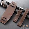 Leather Watch Strap 20mm 22mm 24mm with Mat Bund Cowhide Strap Business Retro Style Black Brown for Men Women Bracelet Wristband