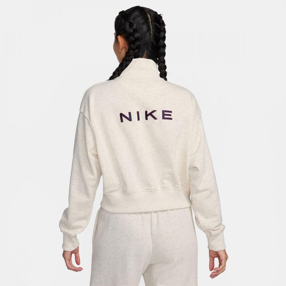 Nike Women s Nike Sportswear Oversized Half Zip Cropped Fleece Sweatshirt FZ4737 141