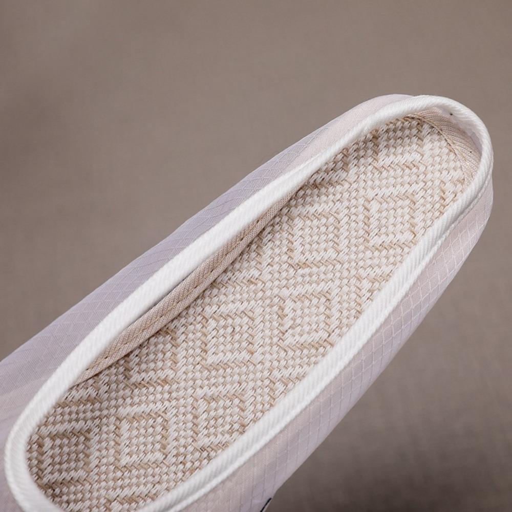 Flower Hanfu Slippers Pearl Embroidered Shoes Cheongsam Shoes Ethnic Style Baotou Slippers  Girls