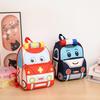 Korean Style Kids' Police Car Backpack - Trendy, Dual-Shoulder Design for Boys & Girls, Perfect for Kindergarten & Snacks