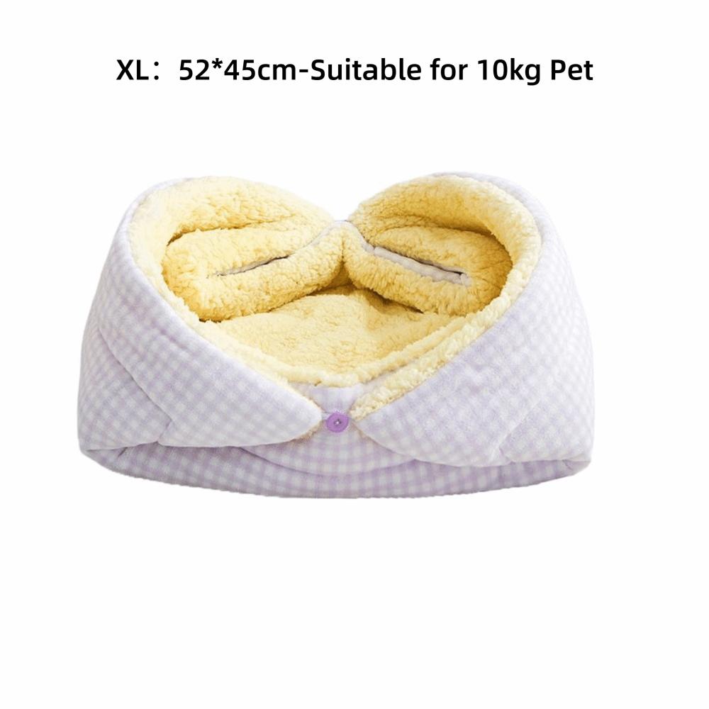 Creative Foldable Cat Sleeping Beds Warm Thickened Cat Cave Multifunctional Soft Pet Beds Winter Season