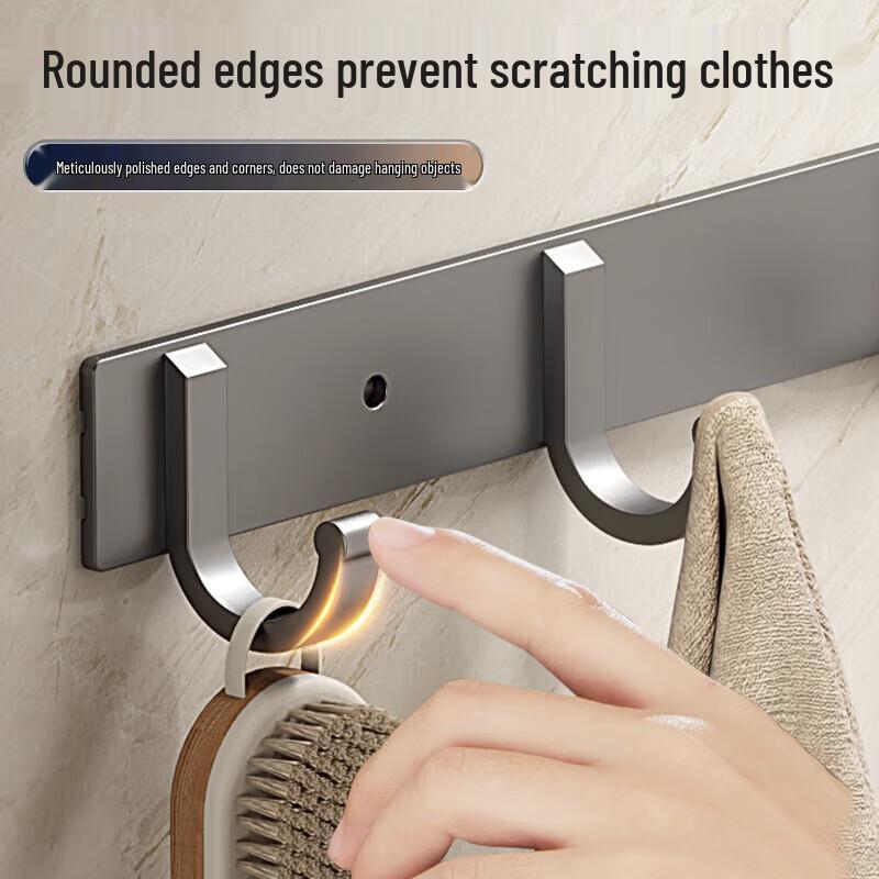 Space Aluminum 6-Hook Wall Hanger