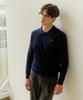 USPOLOASSN Cotton Long Sleeve Collared Knit_Dark Navy