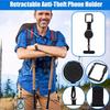 Anti-Theft Phone Tether Retractable Phone Lanyard Tether Cellphone Tab Strap with Carabiner Anti-Drop Harness for Outdoor Hiking